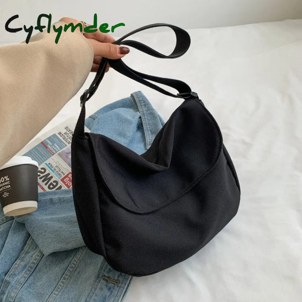 Women Shoulder Crossbody Book Bag Big Korean Nylon Fashion Students Messenger Bags For School Girls