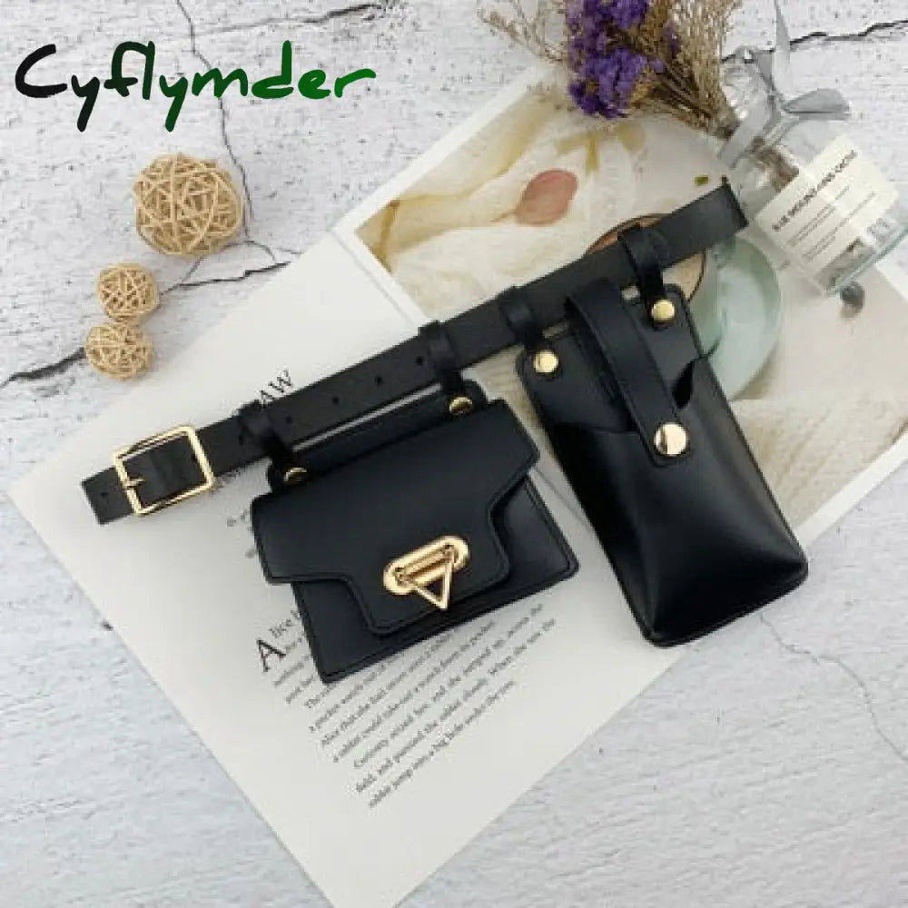 Women Waist Bag Fashion Leather Belt Crossbody Chest Bags Girl Fanny Pack Small Phone Shoulder