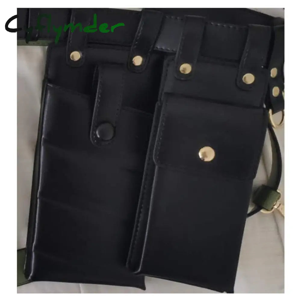 Women Waist Bag Fashion Leather Belt Crossbody Chest Bags Girl Fanny Pack Small Phone Shoulder