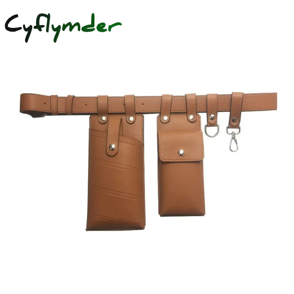 Women Waist Bag Fashion Leather Belt Crossbody Chest Bags Girl Fanny Pack Small Phone Shoulder