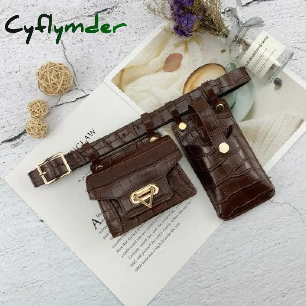 Women Waist Bag Fashion Leather Belt Crossbody Chest Bags Girl Fanny Pack Small Phone Shoulder