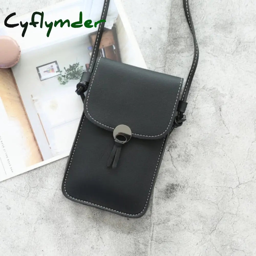 Women Wallet Bag Touch Screen Cell Phone Purse Smartphone Tassel Leather Shoulder Strap Handbag