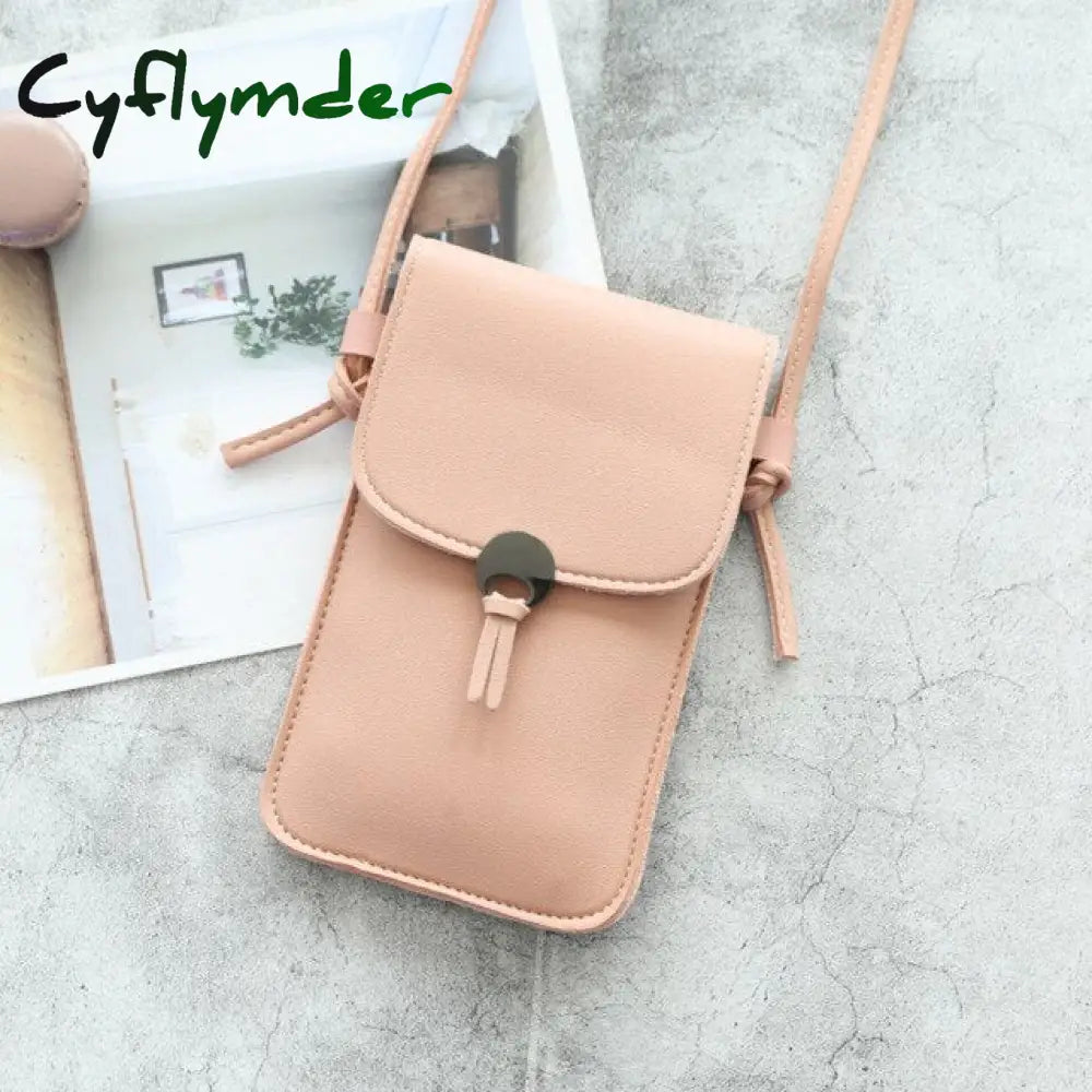 Women Wallet Bag Touch Screen Cell Phone Purse Smartphone Tassel Leather Shoulder Strap Handbag