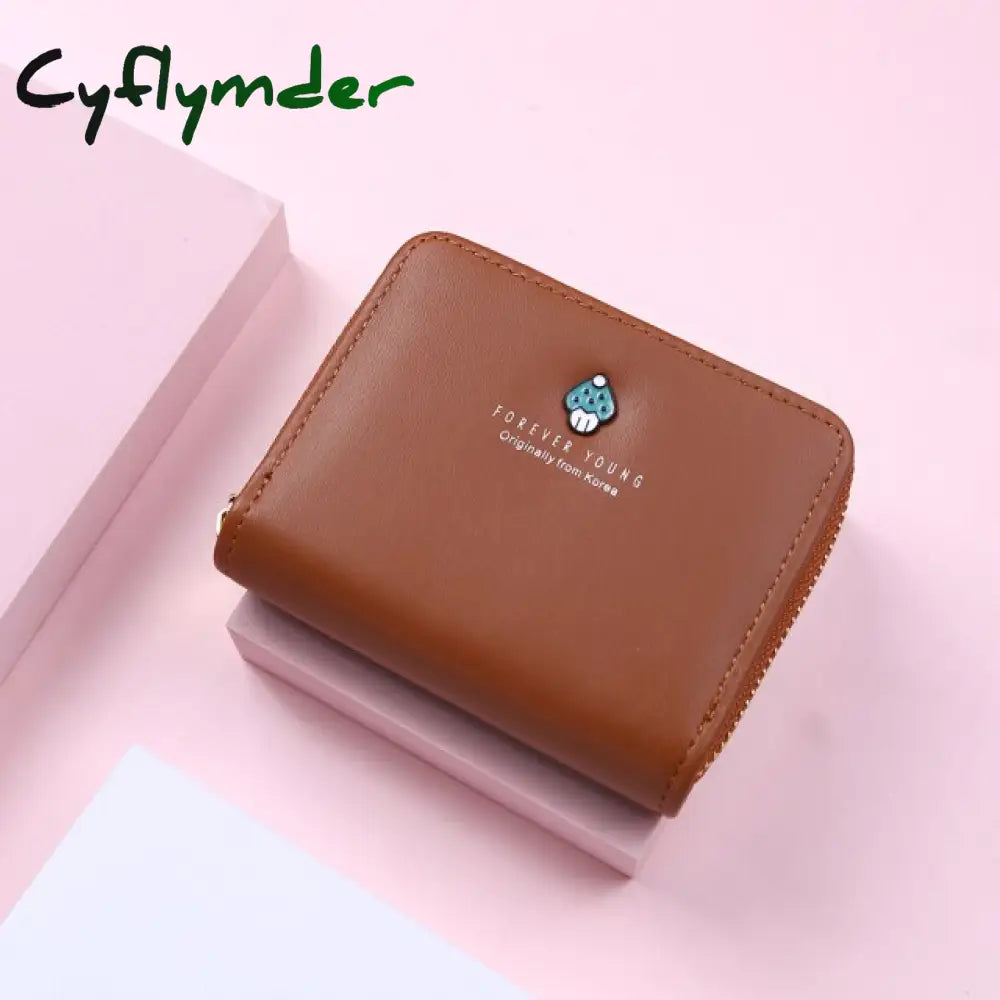 Women Wallet Fashion Cute Mushroom Money Bag Ladies Short Leather Clutch Girl Small Purse Coin Card