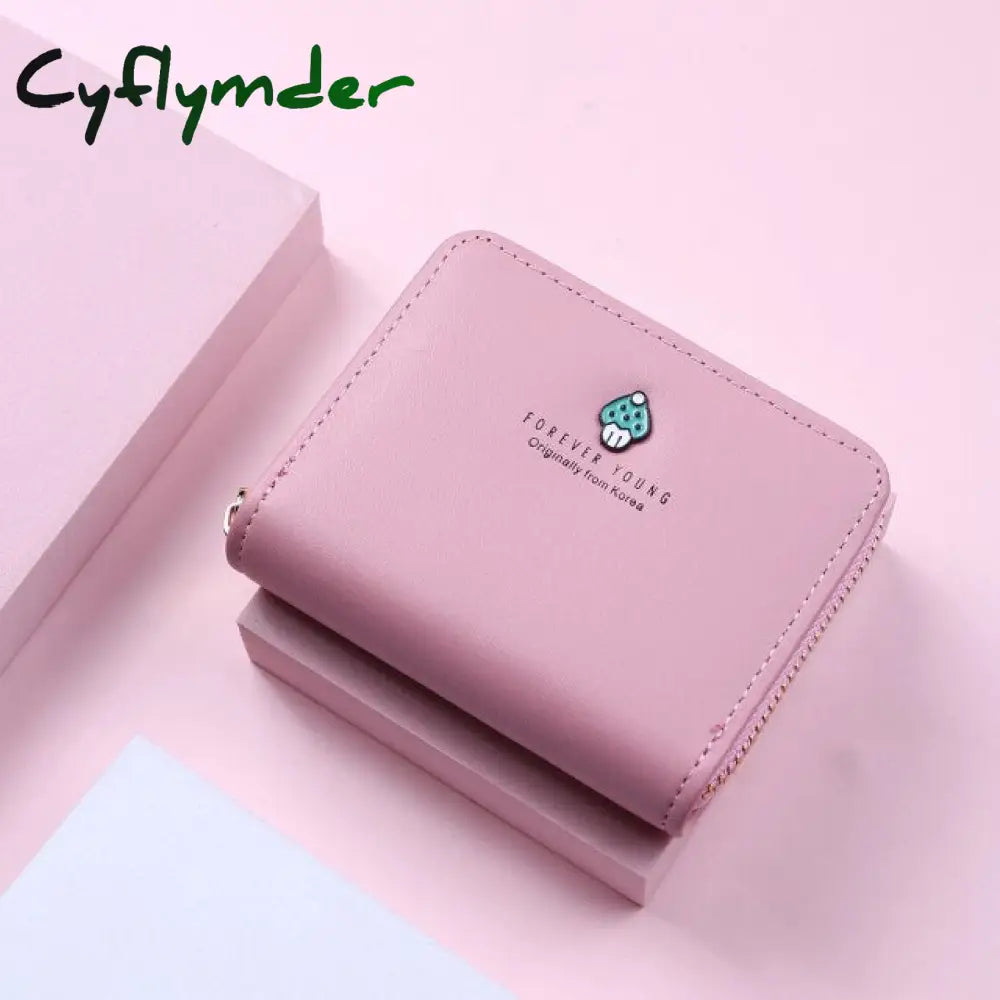 Women Wallet Fashion Cute Mushroom Money Bag Ladies Short Leather Clutch Girl Small Purse Coin Card