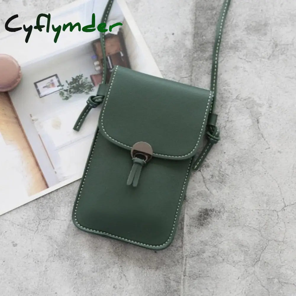 Women’s Mobile Phone Bag Female Messenger Shoulder Bags Crossbody Retro Pu Leather Mini Handbags