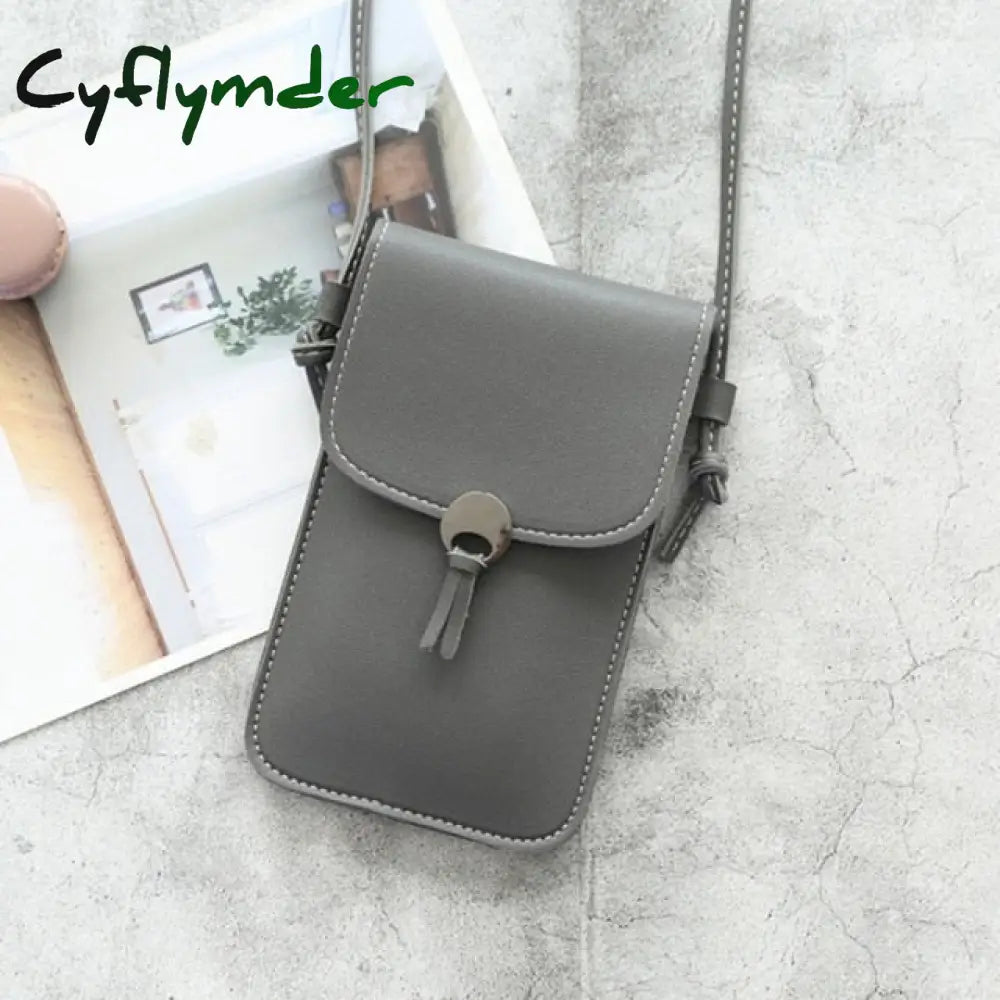 Women’s Mobile Phone Bag Female Messenger Shoulder Bags Crossbody Retro Pu Leather Mini Handbags