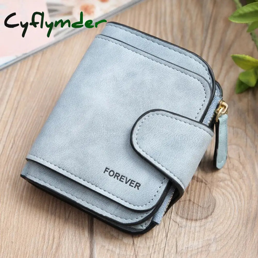 Women’s Multi-Function Short Wallets Pu Leather Matte High-Capacity Casual Coin Purse Zipper