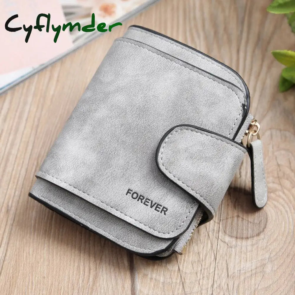 Women’s Multi-Function Short Wallets Pu Leather Matte High-Capacity Casual Coin Purse Zipper