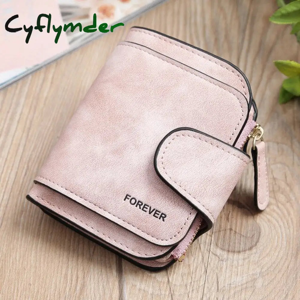 Women’s Multi-Function Short Wallets Pu Leather Matte High-Capacity Casual Coin Purse Zipper