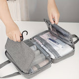 Cyflymder 1pc Waterproof Folding Toiletry Bag Multi Functional Wet And Dry Separation Cosmetics Bag, Travel Storage Bag