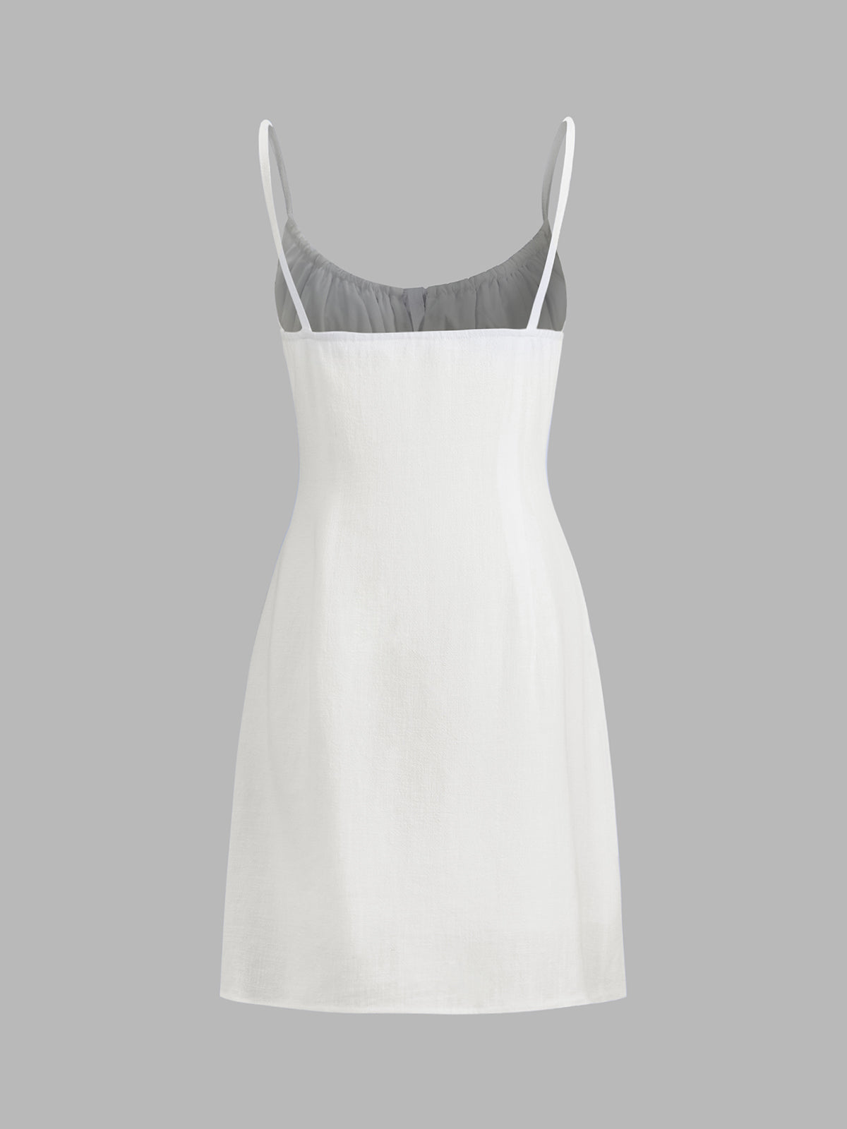 Cyflymder - Darling Linen Plain Mini Dress