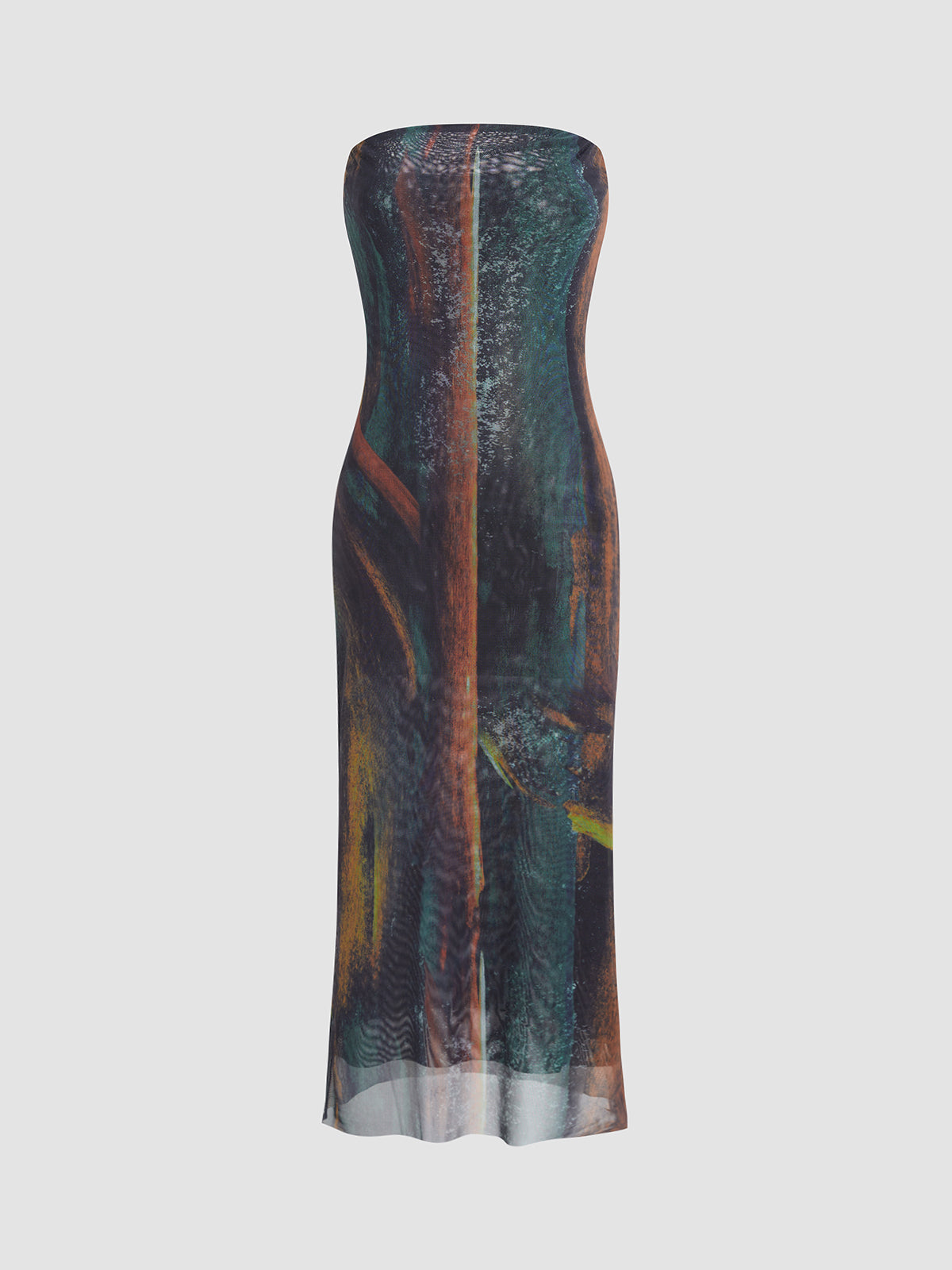 Cyflymder - Flaming Passions Mesh Midi Tube Dress