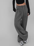 Cyflymder- Tied Pinstripe Tailored Pants