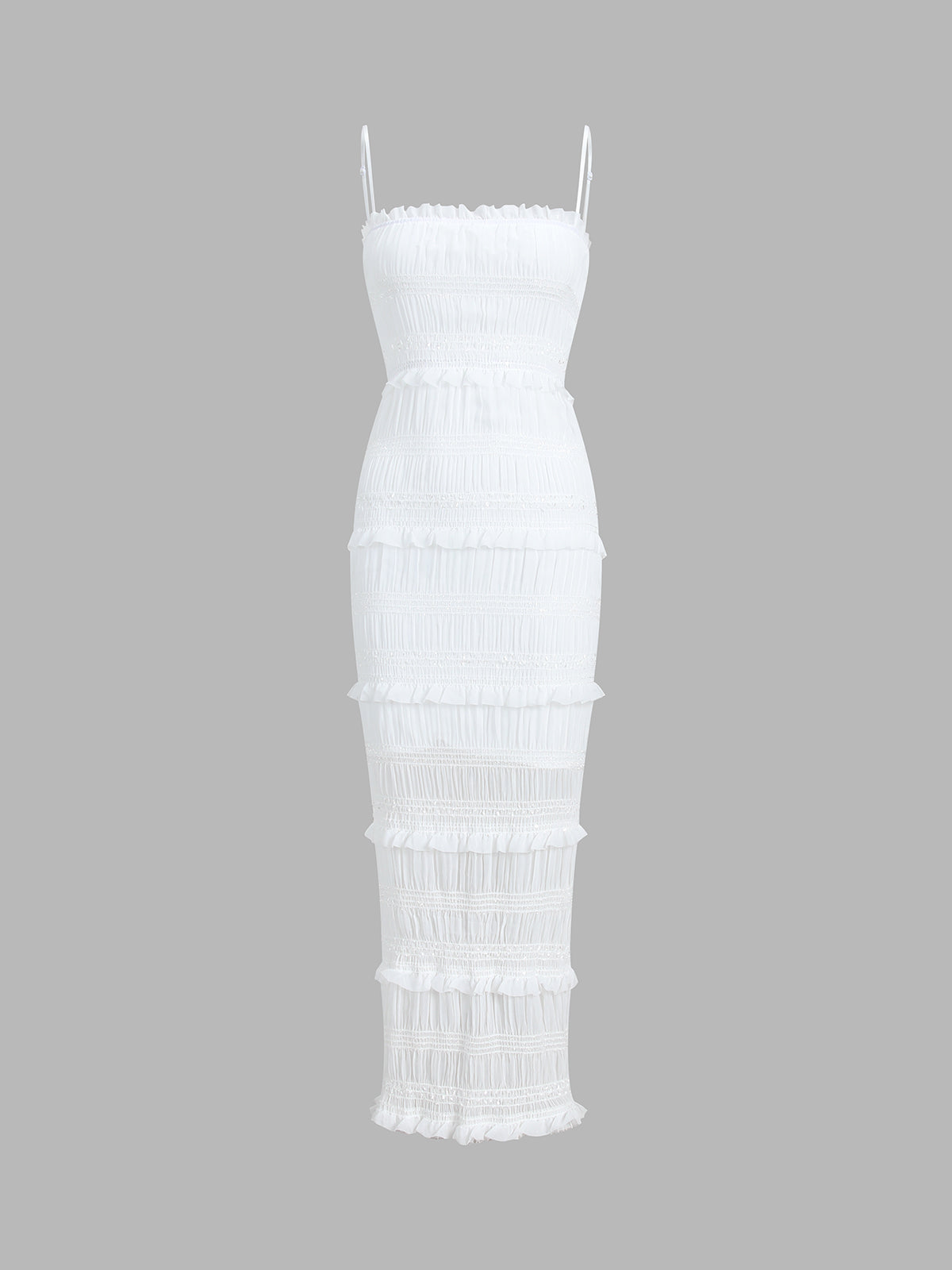 Cyflymder - Aegean Ruffle Zippered Midi Dress