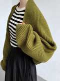 Cyflymder - Solid Open-Front Shrug Sweater