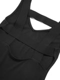 Cyflymder - Back Cutout Knit Midi Dress