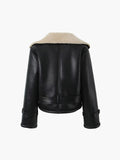 Cyflymder - Too Blessed Sherpa Lined Shearling Leather Flight Jacket