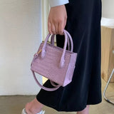 Cyflymder Crocodile Pattern Crossbody Bag Women Luxury Shoulder Bag PU Leather Designer Mini Handbag Popular Messenger Bag Girl Purse