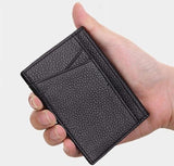 Cyflymder Ultra Slim RFID Blocking Leather Wallet Credit ID Card For Men Holder Purse Case Money Fashion Bag Women Wallets