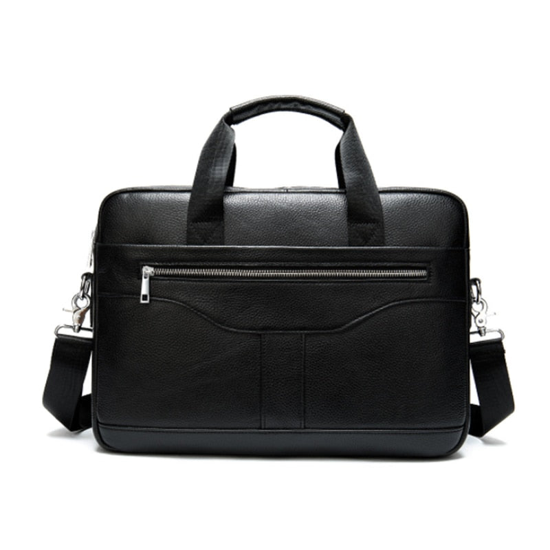 Cyflymder High Quality Leather Briefcases With Shoulder Strap Luxury Designer Messenger Bag Crossbody Business Handbag For 15 PC