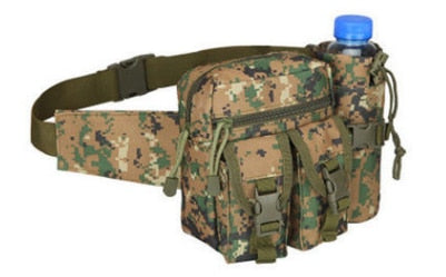 Cyflymder Tactical Men Waist Pack Nylon Hiking Water Bottle Phone Pouch Outdoor Sports Army Military Hunting Climbing Camping Belt Bag