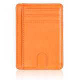 Cyflymder Slim RFID Blocking Leather Wallet Credit ID Card Holder Purse Money Case for Men Women Fashion Bag 11.5x8x0.5cm