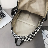 Cyflymder Fashion Girls Plaid Backpack Waterproof Leisure Shoulder Bag Women Laptop Mochila Bookbag Travel Rucksack for Female