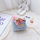 Cyflymder Korean Style Kids Purses and Handbags Cute Mini Crossbody Little Girl Rabbit Messenger Bag Baby Pearl Clutch Purse Gifts for Women