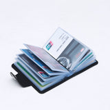 Cyflymder New Carbon Fiber RFID Blocking Men's Credit Card Holder Leather Bank Card Wallet Case Cardholder Protection Purse For Women