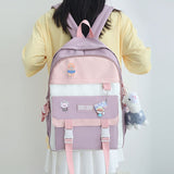 Cyflymder NEW Korean Style Backpacks Women Travel Bags Cute Bags Candy Color Bag for Teenager Girl Kawaii Waterproof Backpack Pendant