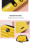 Cyflymder Women Handbag Fashion Shoulder Bags For Ladies New Mini Suitcase Shape High Quality PVC Small Shoulder Bag