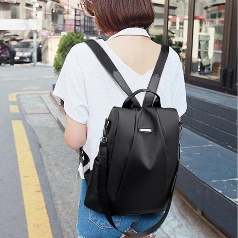 Cyflymder Casual Oxford Backpack Women Black Waterproof Nylon School Bags For Teenage Girls High Quality Fashion Travel Tote Backpack