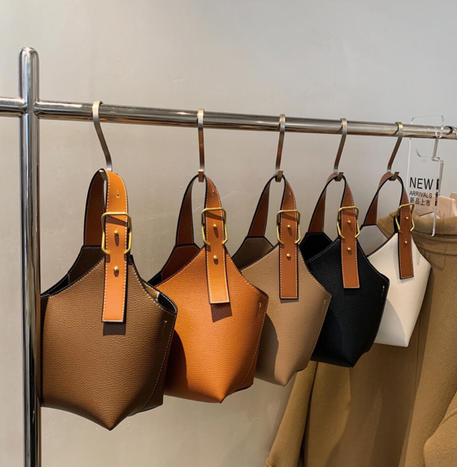 Cyflymder Contrast color Tote Bucket bag Fashion New High-quality PU Leather Women's Designer Handbag Travel Shoulder Messenger Bag