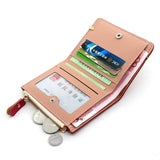 Cyflymder Women's Wallet Short Women Coin Purse Fashion Wallets For Woman Card Holder Small Ladies Wallet Female Hasp Mini Clutch For Girl