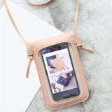 Cyflymder Phone Wallets Transparent Touch Screen Mobile Phone Bag Pouch Women Phone Purse Messenger Bags Small Flap Bag Mini Shoulder Bag