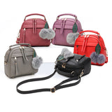 Cyflymder PU Leather Handbag For Women Girl Fashion Tassel Messenger Bags With Ball Bolsa Female Shoulder Bags Ladies Party Crossby Bag