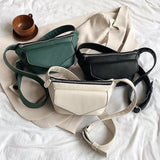 Cyflymder Casual Waist Bags For Women Leather Shoulder Bag Travel Small Chest Bag Women Fanny Pack Belt Purses Female Bolsos Solid Color Gifts for Women