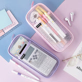 Cyflymder Transparent School Pencil Case For Students Colored Pen Bag Large Capacity Pencil Case Cute Storage Pen Pouch Stationery Supply