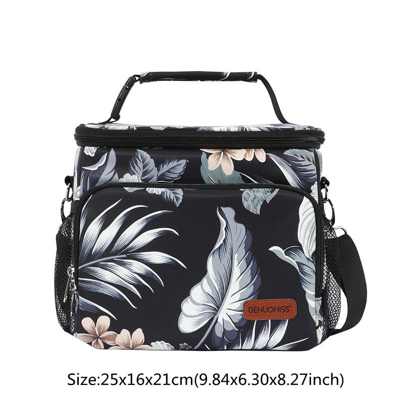 Cyflymder Thermal Insulated Cooler Bags Large Women Men Picnic Lunch Bento Box Trips BBQ Meal Ice Zip Pack Accessories Supplies Products