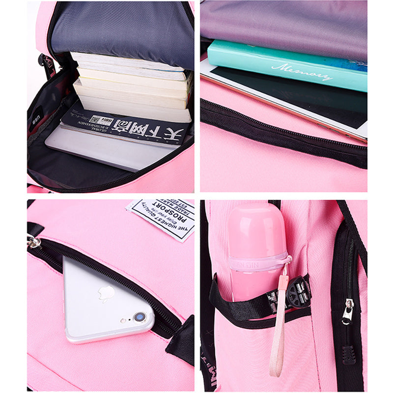 Cyflymder Shoulder Bag Women girls School Backpacks Anti Theft USB Charge Backpack Waterproof Bagpack School Bags Teenage Travel Bag