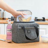 Cyflymder Portable Lunch Bag New Thermal Insulated Lunch Box Tote Cooler Handbag Bento Pouch Dinner Container School Food Storage Bags