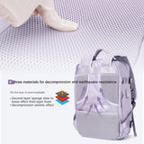 Cyflymder Purple Backpack Multifunctional Travel Bag Big Capactiy Backpack Shoulder Bags for Women with Independent Shoes Pocket Backpack