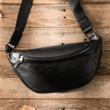 Cyflymder Leather trend men's one-shoulder bag, head leather slant bag, simple hundred with chest bag, soft leather small bag