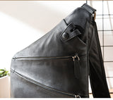Cyflymder Leather shoulder bag, men's slant bag, men's fashion bag, trend chest bag, casual men's bag