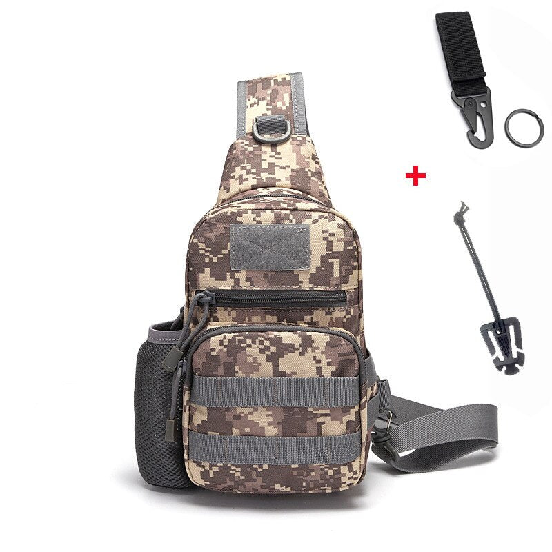 Cyflymder Hiking Trekking Backpack Sports Climbing Shoulder Bags Tactical Camping Hunting Fishing Outdoor Military Camouflage Chest Bag