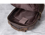 Cyflymder Vintage Men's Crazy Horse Leather Backpack genuine leather Retro Rucksack Large Classic Travel Backpack Big laptop computer bag