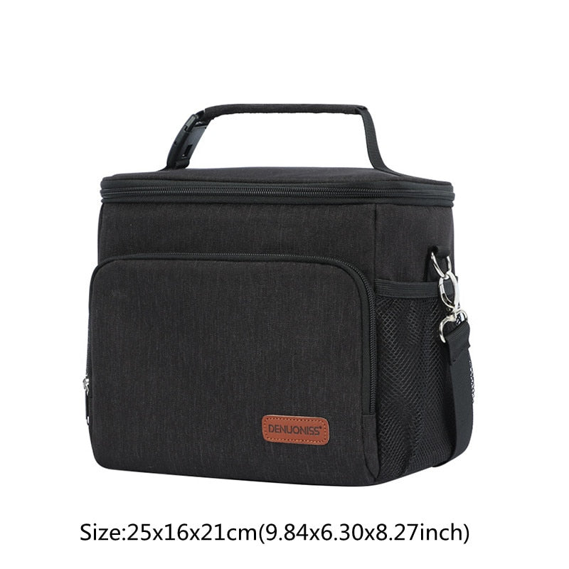Cyflymder Thermal Insulated Cooler Bags Large Women Men Picnic Lunch Bento Box Trips BBQ Meal Ice Zip Pack Accessories Supplies Products