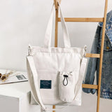 Cyflymder Women Canvas Bag New Design Zipper Shoulder Bag Female Reusable Large Capacity Shopper Tote Ladies Eco Cloth Shopping Bags