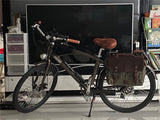 Cyflymder Vintage Motorcycle Side Bag  Waxed Canvas Bike Luggage Bag Riding Saddle Leg for Bicycle Men Rider Shoulder Bag Crossbody Bags